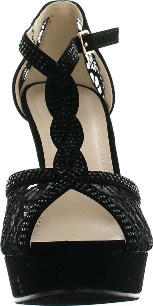 Top Moda Hy-5 Open Toe Crochet High Heel Sandals